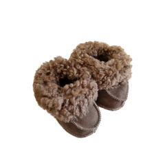 Fårskinnstofflor Handgjorda Taupe - Baby